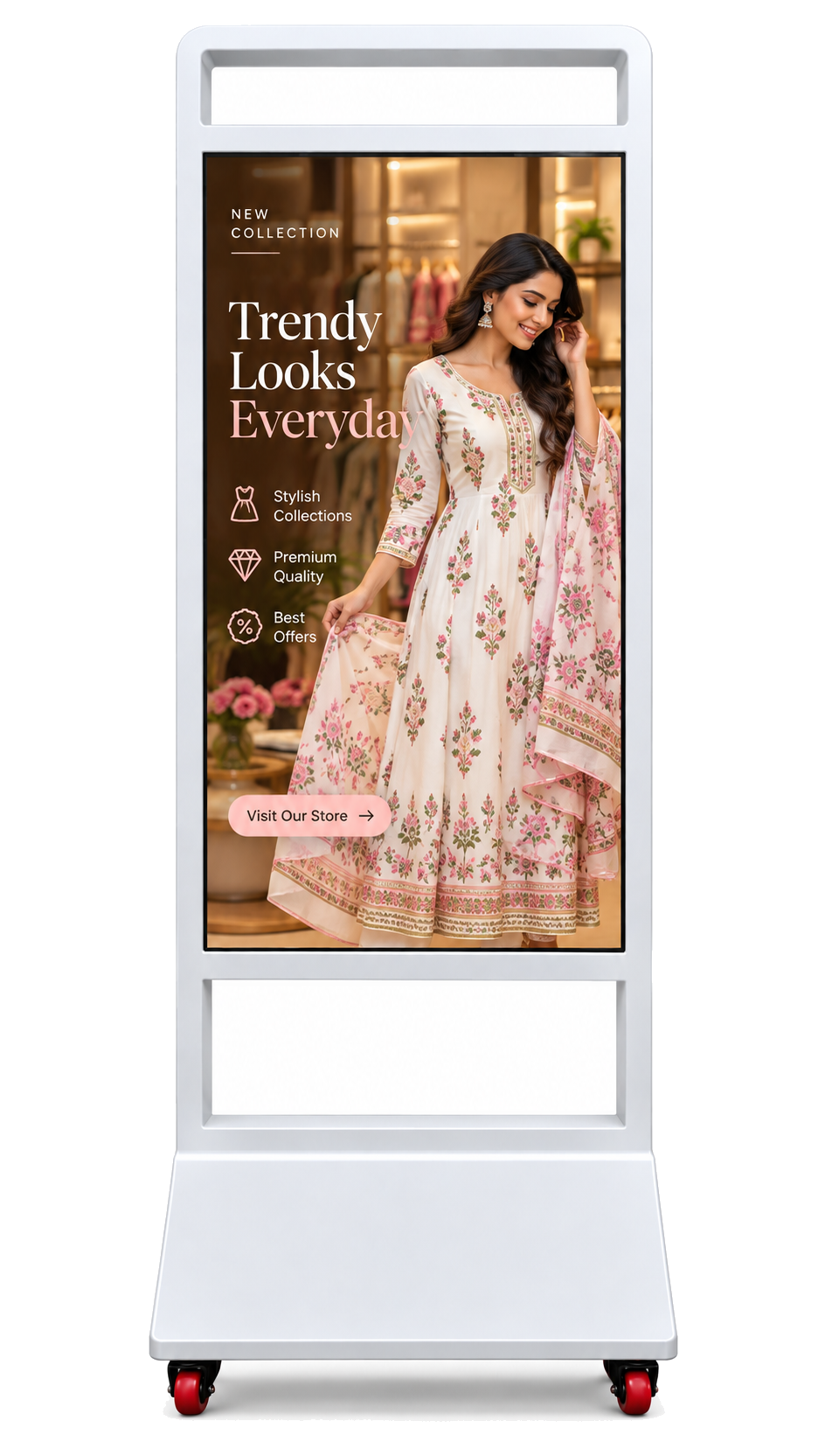 Standee concept for shopping complexes